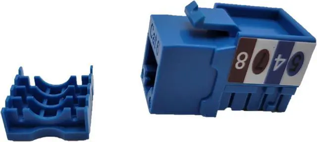 Alt view image 4 of 7 - Micro Connectors CAT6A Unshielded Punch Down Keystone Jack with Tool (Blue/10 Pack) (FRT-860BL10-T)