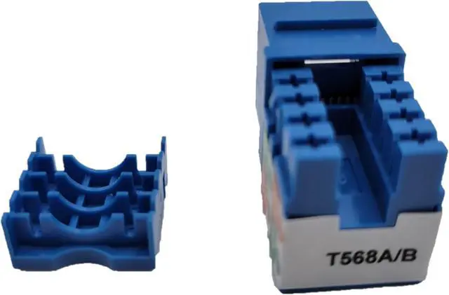 Alt view image 5 of 7 - Micro Connectors CAT6A Unshielded Punch Down Keystone Jack with Tool (Blue/10 Pack) (FRT-860BL10-T)