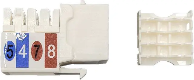 Alt view image 4 of 7 - Micro Connectors CAT6A Unshielded Punch Down Keystone Jack with Tool (White/10 Pack) (FRT-860W10-T)