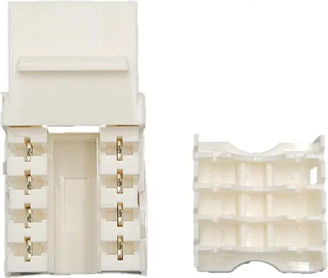 Alt view image 3 of 7 - Micro Connectors CAT6A Unshielded Punch Down Keystone Jack with Tool (White/10 Pack) (FRT-860W10-T)