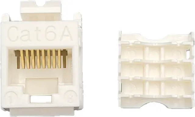 Alt view image 5 of 7 - Micro Connectors CAT6A Unshielded Punch Down Keystone Jack with Tool (White/10 Pack) (FRT-860W10-T)