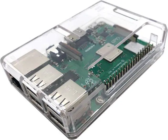 Alt view image 2 of 4 - Micro Connectors Plastic Raspberry Pi 3 Model B/B+ Case (Clear) (RAS-PLC01-CL)