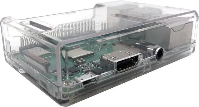 Alt view image 4 of 4 - Micro Connectors Plastic Raspberry Pi 3 Model B/B+ Case (Clear) (RAS-PLC01-CL)