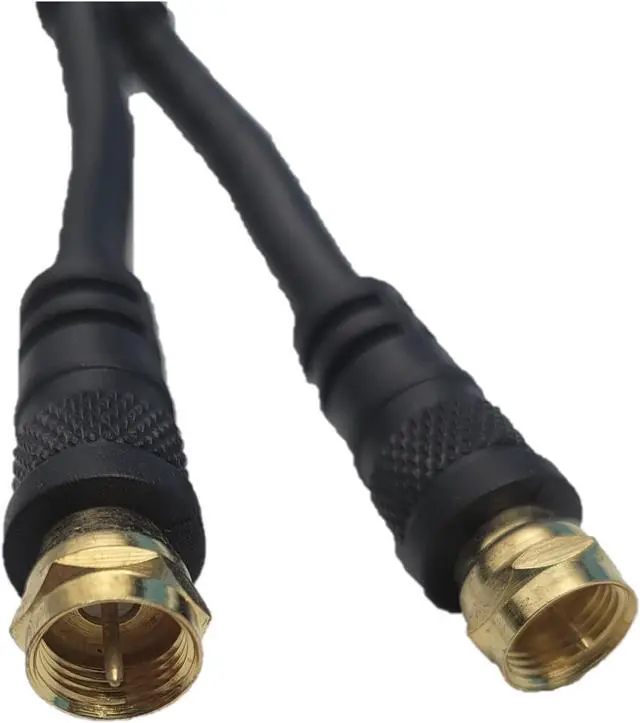 Alt view image 3 of 4 - Micro Connectors 3 Feet 18 AWG F-TYPE RG-6 Shielded Coaxial Cable 2-Pack (M60-003F-2P)