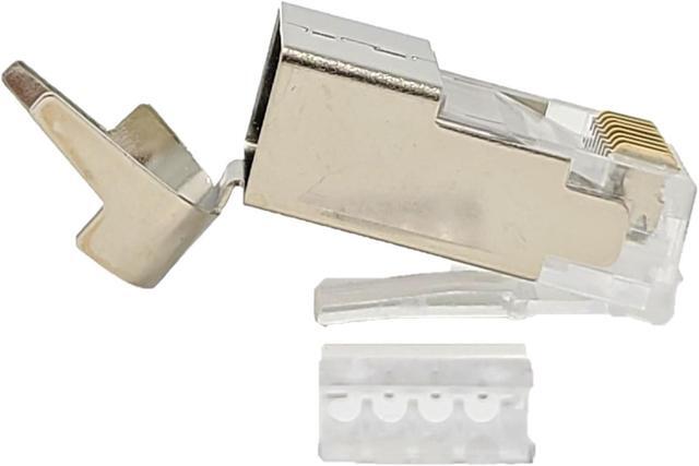 Alt view image 6 of 6 - Micro Connectors 250 FT CAT6 Shielded (F/UTP) 23 AWG Solid Copper Bulk Ethernet Cable with 10-Pack Universal Shielded RJ45 Connectors - Blue (TR4-60SHBL250-K)