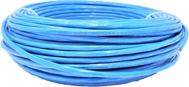 Alt view image 3 of 6 - Micro Connectors 250 FT CAT6 Shielded (F/UTP) 23 AWG Solid Copper Bulk Ethernet Cable with 10-Pack Universal Shielded RJ45 Connectors - Blue (TR4-60SHBL250-K)