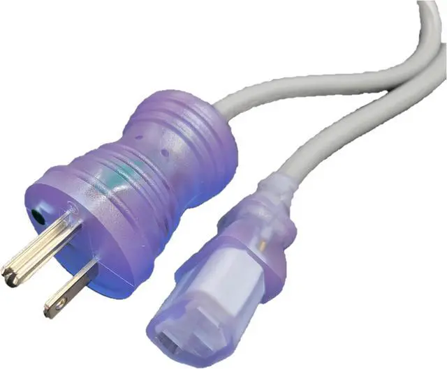 Alt view image 4 of 5 - Micro Connectors 3 Feet Hospital Grade AC Power Cord 18AWG (NEMA 5-15PHG to IEC-60320-C13) - Gray (M05-113H18C-3)