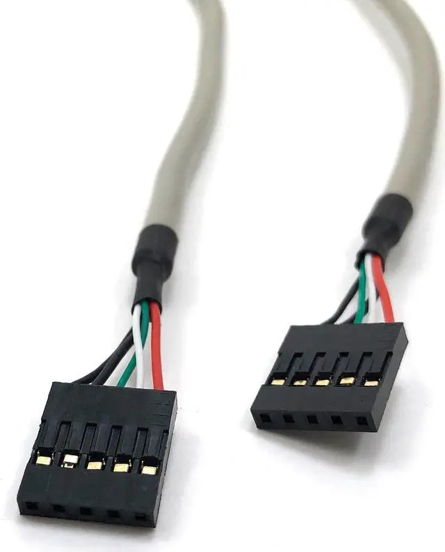 Alt view image 3 of 4 - USB 2.0 2 Ports PC Expansion Slot Bracket Motherboard High Speed Type A Female x 2 to MPC-5 5 Pin x 2 for ATX External Cover Case Main Board MB PC