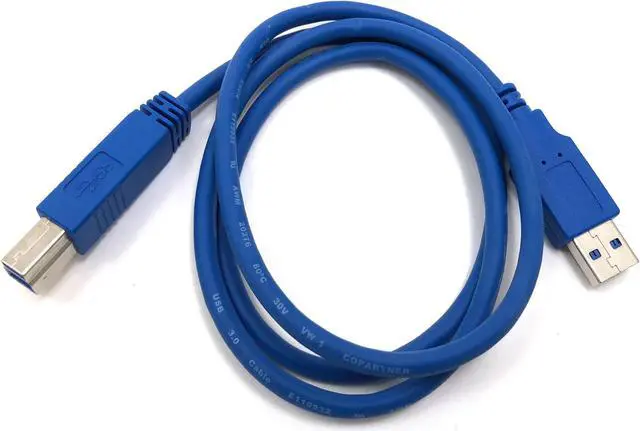Alt view image 2 of 4 - Micro Connectors 3 Feet USB 3.0 USB-A Male to USB-B Male Cable (E07-303AB-BL)