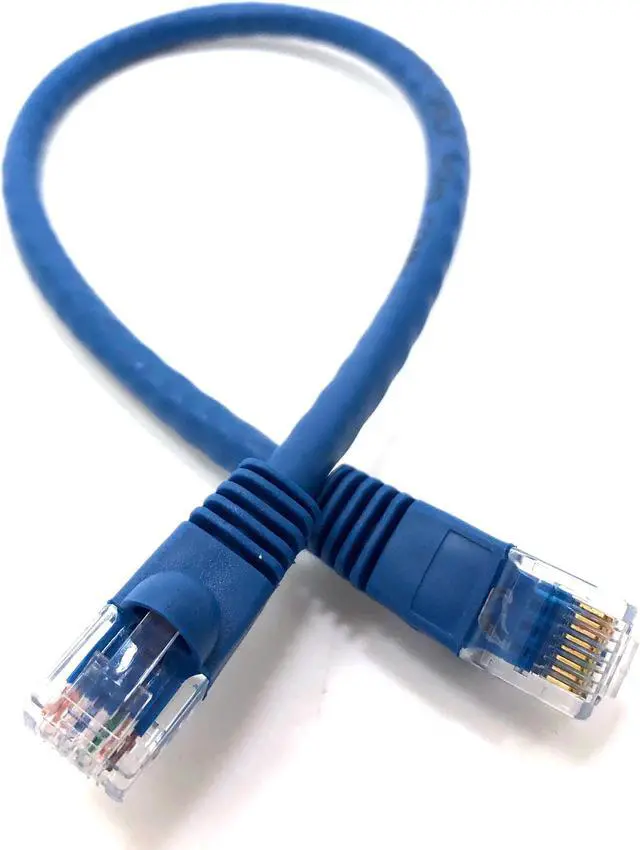 Alt view image 2 of 5 - Micro Connectors 1 Foot Cat6 Molded Snagless RJ45 UTP Networking Patch Cable-Blue (E08-001BL)