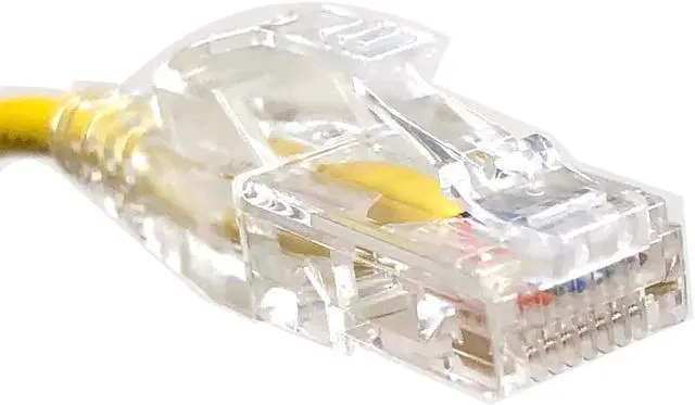 Alt view image 2 of 4 - Micro Connectors 14 Feet Ultra Slim CAT 6 Patch Cables (28AWG) Yellow (E08-014Y-SLIM)