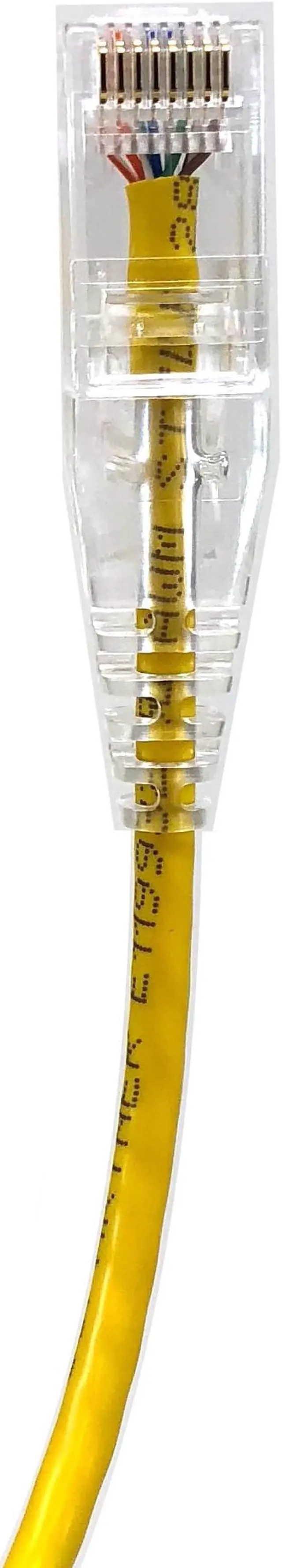Alt view image 4 of 4 - Micro Connectors 14 Feet Ultra Slim CAT 6 Patch Cables (28AWG) Yellow (E08-014Y-SLIM)