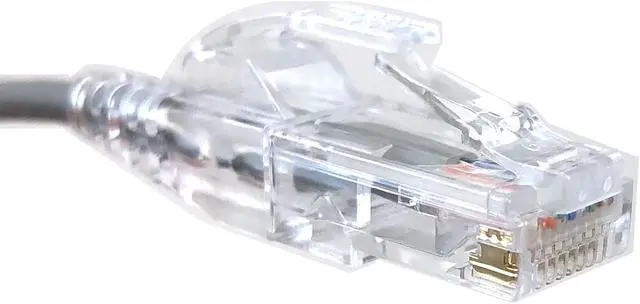Alt view image 3 of 5 - Micro Connectors 50 Feet Ultra Slim CAT 6 Patch Cables (28AWG) Gray (E08-050-SLIM)