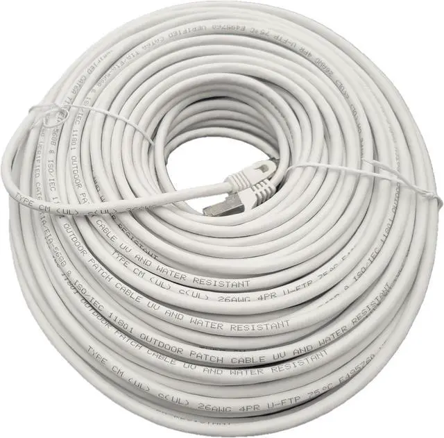 Main image of Micro Connectors 200 Feet CAT6A Industrial Outdoor-Rated Shielded Ethernet Cable (E09-200W-OUT)