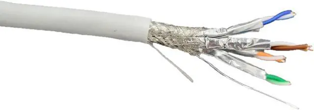 Main image of Micro Connectors 250 Feet Cat7 23AWG Solid & Shielded Bulk Ethernet Cable (S/FTP) CMR Riser-rated/White (TR4-580SRWH-250)