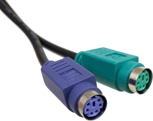 Alt view image 2 of 3 - Micro Connectors USB-A Male to (2) PS/2 Female Y Splitter Adapter (G08-213)