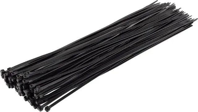 Alt view image 2 of 2 - Micro Connectors 14 Inch Cable Zip Tie 50-Lbs Multi-Purpose Self-Locking / Black (300-Pack) (MSC-214B-3P)