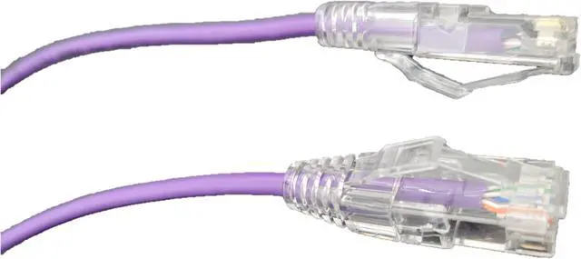 Alt view image 3 of 3 - Micro Connectors 5 Feet Cat6A Ultra Slim Patch (28AWG) Cable (Purple) 5-Pack (E09-005P-SL5)