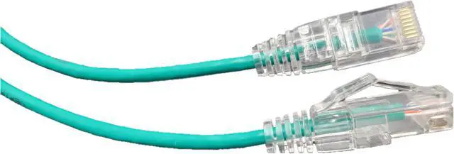 Alt view image 2 of 3 - Micro Connectors 7 Feet Cat6A Ultra Slim Patch (28AWG) Cable (Green) 5-Pack (E09-007G-SL5)