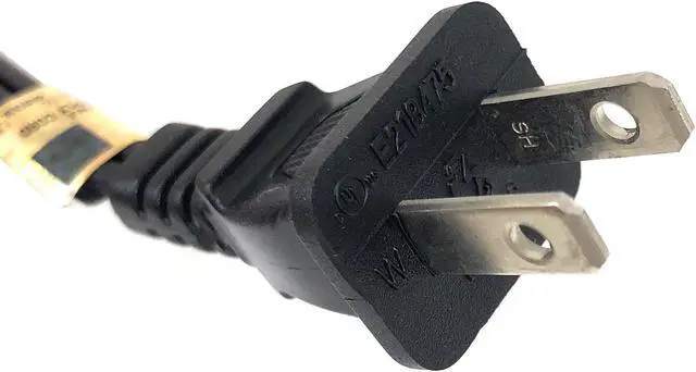 Alt view image 4 of 5 - Micro Connectors 1.5 Meter Notebook AC Power Cord 2-Prong (18 AWG) Black 2-Pack (M05-1251.5M-2P)