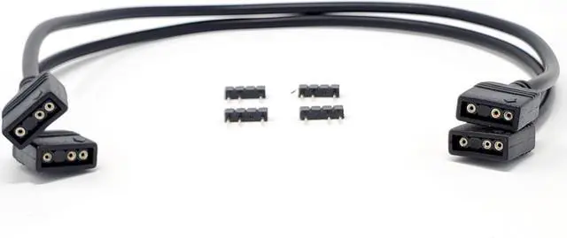 Main image of Micro Connectors 50cm Addressable RGB Extension Cable with Male Pins / 2-Pack (F04-01ARGB50-2P)