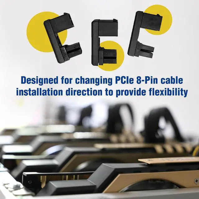Alt view image 4 of 7 - Micro Connectors PCIe 8-Pin 180 Degree Angled GPU Power Adapter, Reverse Version (3-Pack) (G08-PCIERVS-3)