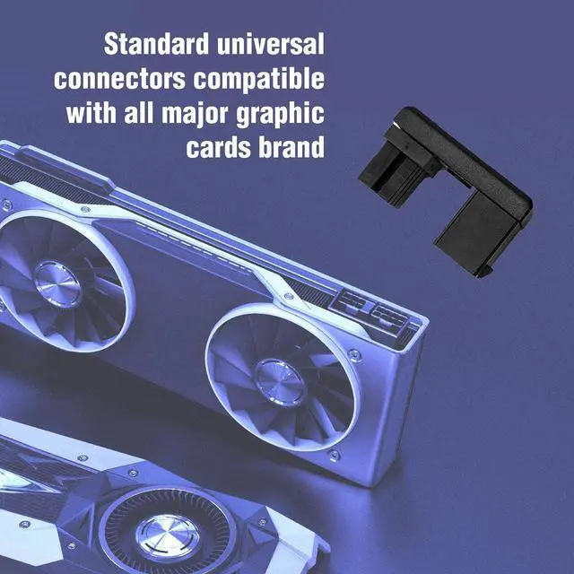 Alt view image 5 of 7 - Micro Connectors PCIe 8-Pin 180 Degree Angled GPU Power Adapter, Reverse Version (3-Pack) (G08-PCIERVS-3)