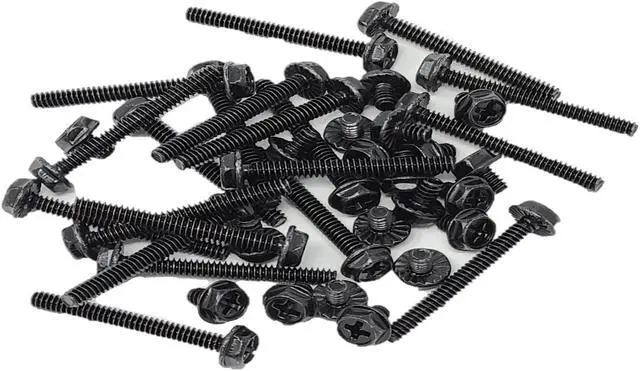 Alt view image 2 of 5 - MICRO CONNECTORS 40 Pcs Radiator Screw Set, 6-32 UNC, Mixed 5mm x 20 & 30mm x 20, Black (SCW-WC632)
