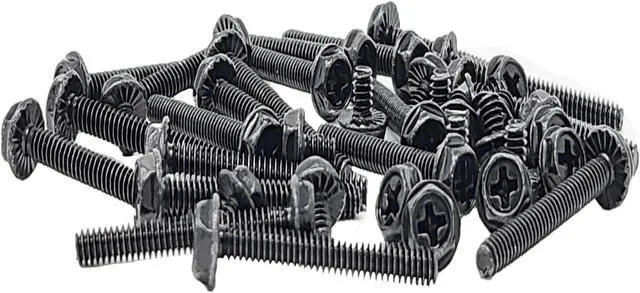 Main image of MICRO CONNECTORS 40 Pcs Radiator Screw Set, 6-32 UNC, Mixed 5mm x 20 & 30mm x 20, Black (SCW-WC632)