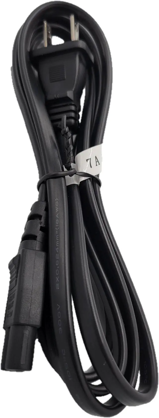 Alt view image 5 of 5 - Micro Connectors 1.5 Meter (4.92ft) Notebook AC Power Cord 2-Prong (18 AWG) Black (M05-125-1.5M)