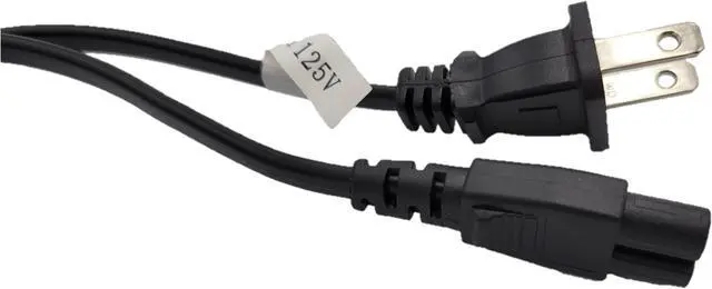 Main image of Micro Connectors 1.5 Meter (4.92ft) Notebook AC Power Cord 2-Prong (18 AWG) Black (M05-125-1.5M)