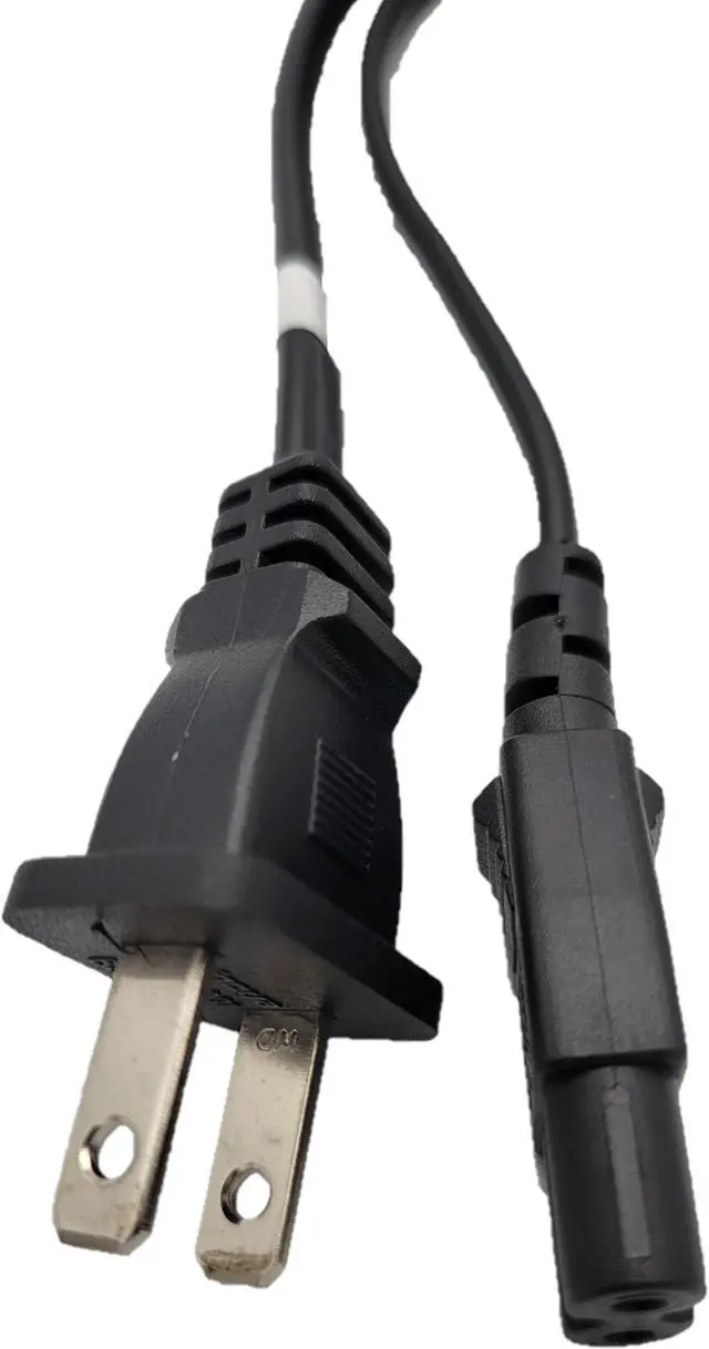 Alt view image 2 of 5 - Micro Connectors 1.5 Meter (4.92ft) Notebook AC Power Cord 2-Prong (18 AWG) Black (M05-125-1.5M)