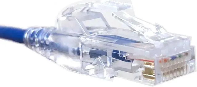 Alt view image 3 of 5 - Micro Connectors 15 Feet CAT 6A Ultra Slim Patch 28AWG Cable -Blue (E09-015BL-SLIM)
