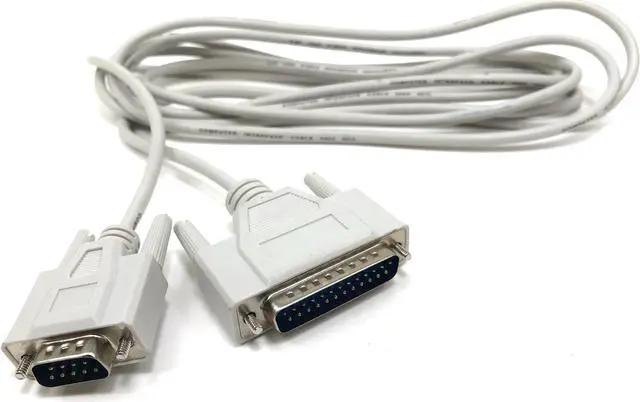 Alt view image 2 of 4 - Micro Connectors 10 Feet AT Modem Serial Cable (DB9 male to DB25 Male) (M02-11610)