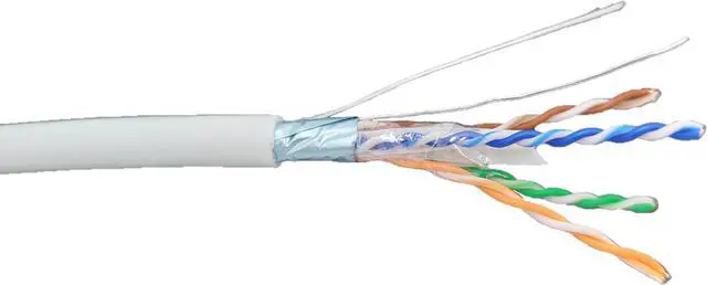Alt view image 2 of 7 - Micro Connectors 500 FT CAT 6A Solid & Shielded (F/UTP) CMR Riser Bulk Ethernet Cable (White) (TR4-570SRWH-500)