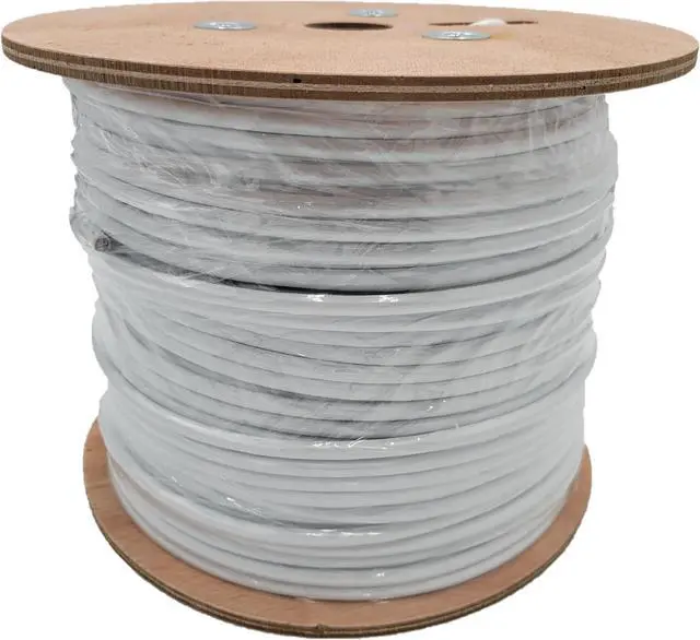 Alt view image 7 of 7 - Micro Connectors 500 FT CAT 6A Solid & Shielded (F/UTP) CMR Riser Bulk Ethernet Cable (White) (TR4-570SRWH-500)