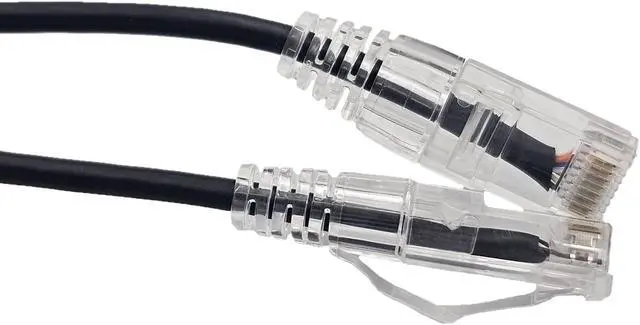 Alt view image 2 of 2 - Micro Connectors 15 Feet Cat 6A Ultra Slim Patch (28AWG) Cable (Black) (E09-015B-SL5)