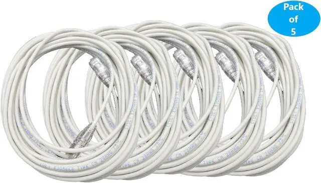 Main image of MICRO CONNECTORS 15 Feet Cat 6A Ultra Slim Patch (28AWG) Cable (White) (E09-015W-SL5)