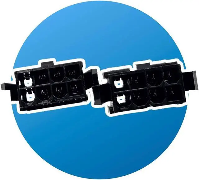 Alt view image 3 of 5 - Micro Connectors Premium Sleeved 12-Pin to Dual 8-Pin PCIe GPU for RTX 30 Series Power Extension Cable (300mm) - Black (F04-250BK)