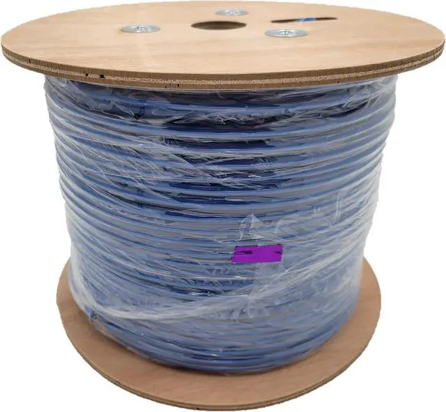 Alt view image 3 of 4 - Micro Connectors 500 feet Cat6 Solid & Shielded (F/UTP) CMR Riser Bulk Ethernet (23AWG) Cable (Blue) (TR4-560SRBL-500)
