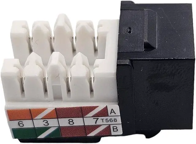 Alt view image 3 of 6 - Micro Connectors CAT6 Unshielded Punch Down Keystone Jack with Tool (Black, 10-Pack) (FRT-840B10-T)