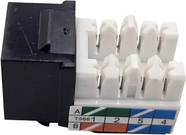 Alt view image 2 of 6 - Micro Connectors CAT6 Unshielded Punch Down Keystone Jack with Tool (Black, 10-Pack) (FRT-840B10-T)