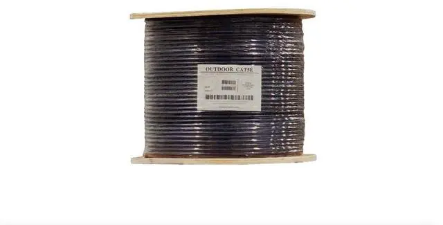 Alt view image 3 of 3 - Micro Connectors 1000 Feet CAT5e Outdoor Direct Burial Ethernet Cable  (24AWG) UTP Solid- Black (TR4-550B-DB)