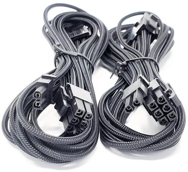 Alt view image 5 of 7 - Micro Connectors Premium Sleeved PSU Cable Extension Kit (Black) (F04-240BK-KIT)