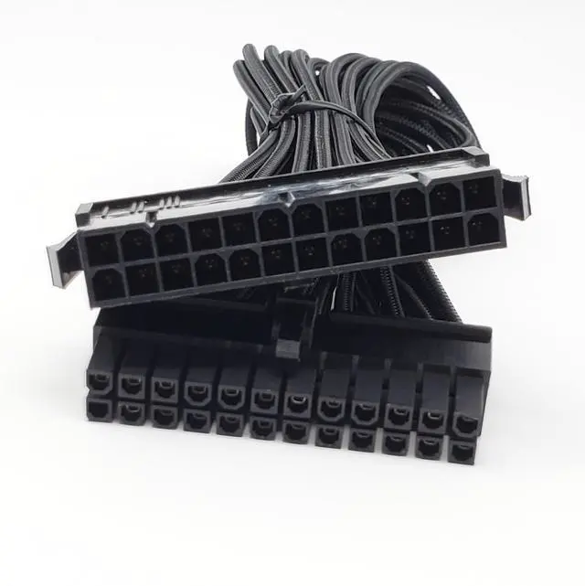 Alt view image 2 of 7 - Micro Connectors Premium Sleeved PSU Cable Extension Kit (Black) (F04-240BK-KIT)