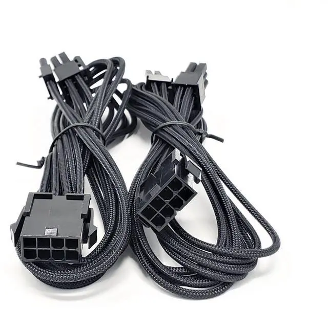 Alt view image 6 of 7 - Micro Connectors Premium Sleeved PSU Cable Extension Kit (Black) (F04-240BK-KIT)