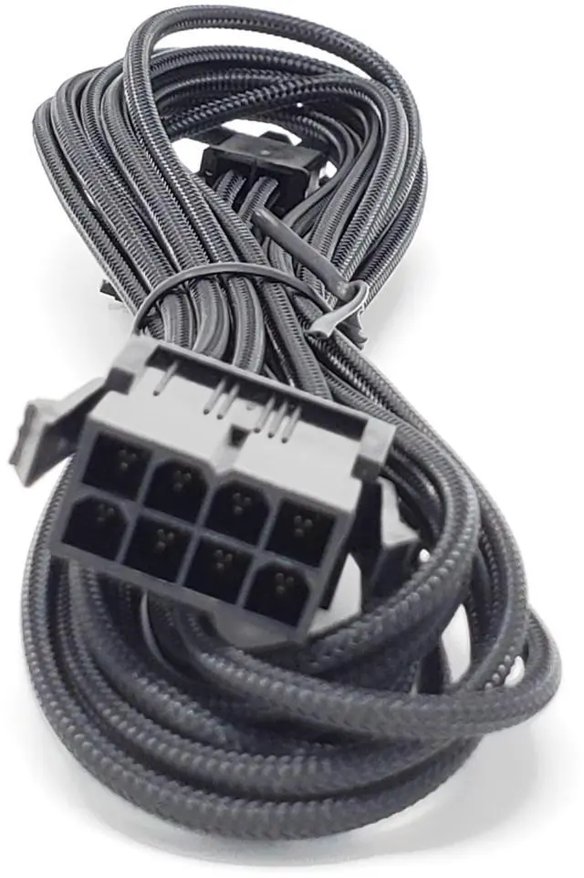 Alt view image 4 of 7 - Micro Connectors Premium Sleeved PSU Cable Extension Kit (Black) (F04-240BK-KIT)