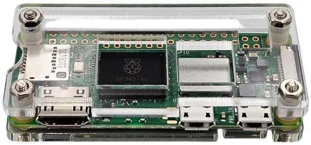Alt view image 3 of 6 - Micro Connectors Raspberry Pi Zero/2W Starter Acrylic Case Kit with Power Adapter and Cables (RAS-PCS02PWR)