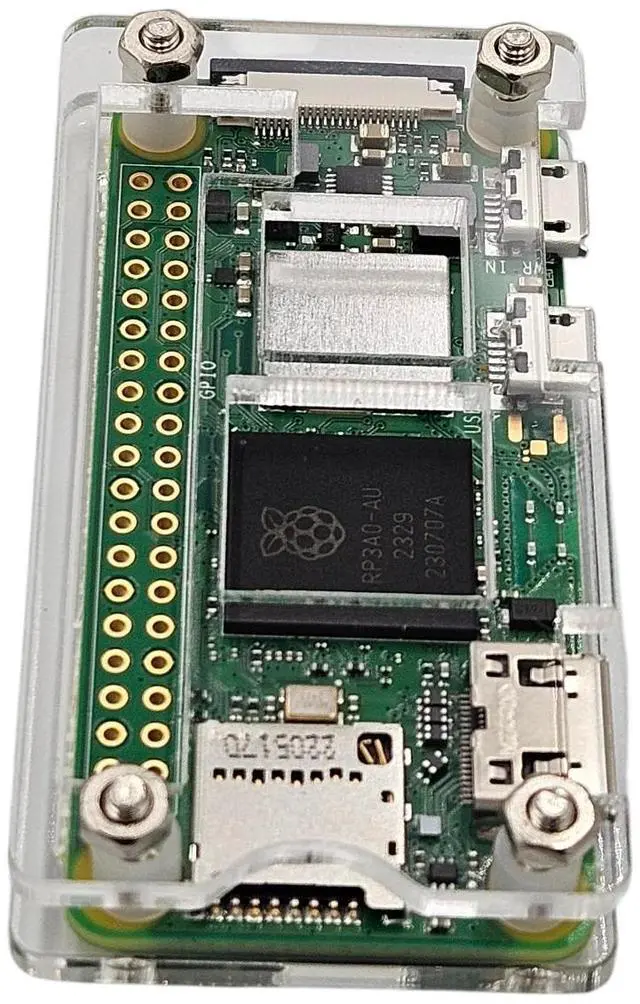 Alt view image 5 of 6 - Micro Connectors Raspberry Pi Zero/2W Starter Acrylic Case Kit with Power Adapter and Cables (RAS-PCS02PWR)
