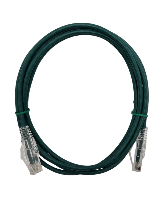 Alt view image 3 of 3 - MICRO CONNECTORS 7 Feet Cat 6A Ultra Slim Patch Cable (28AWG) Green 50-Pack